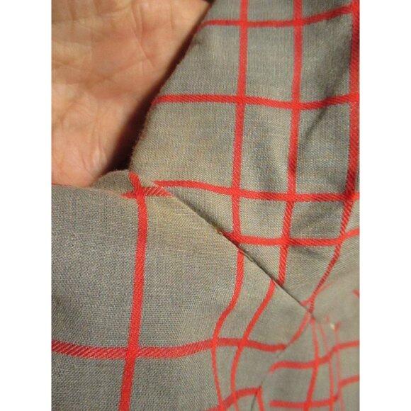 Vintage Women's Dress 8/10 1960's Hiphugger Scooter Gray/Red Plaid Joan Curtis M - Picture 9 of 10